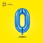 بالونات هيليوم رقم 0 لون أزرق – حفلات الأطفال والمناسبات – مكتبة الدحيحة