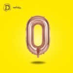 بالونات هيليوم رقم 0 لون روز جولد – حفلات البنات والخطوبة – مكتبة الدحيحة