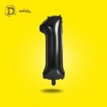 بالونات هيليوم رقم 1 لون اسود من مكتبة الدحيحة
