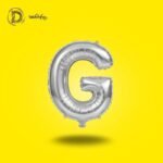 بالون هيليوم حرف G لون سيلفر – ديكور أنيق للحفلات والمناسبات – مكتبة الدحيحة