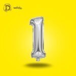 بالون هيليوم حرف I لون سيلفر – ديكور أنيق للحفلات والمناسبات – مكتبة الدحيحة