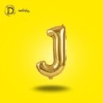 بالون هيليوم حرف J لون جولد – زينة حفلات وأعياد ميلاد – مكتبة الدحيحة