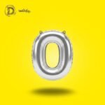 بالون هيليوم حرف O لون سيلفر – ديكور أنيق للحفلات والمناسبات – مكتبة الدحيحة