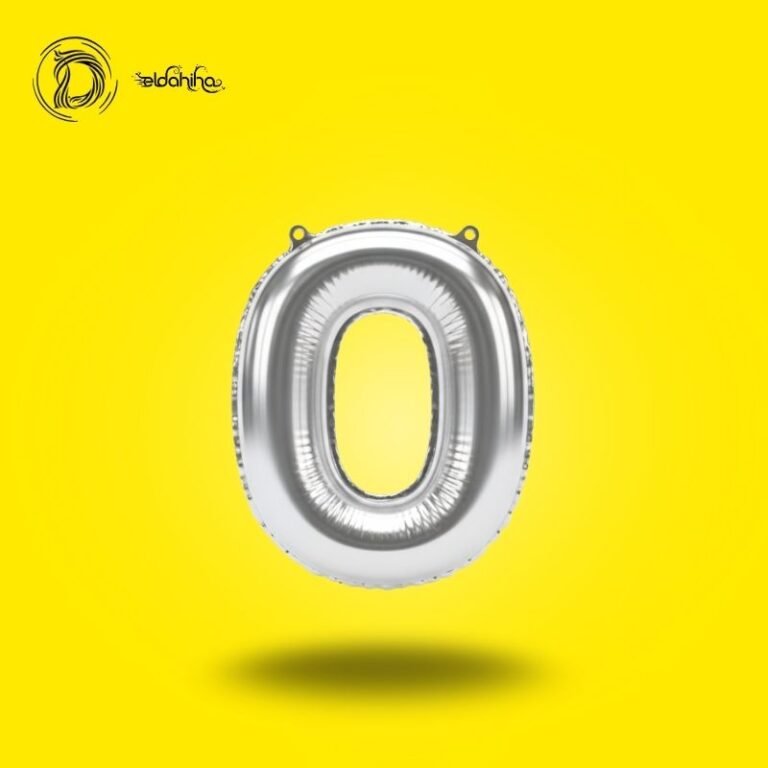 بالون هيليوم حرف O لون سيلفر – ديكور أنيق للحفلات والمناسبات – مكتبة الدحيحة