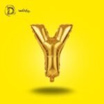 بالون هيليوم حرف Y لون جولد – زينة حفلات وأعياد ميلاد – مكتبة الدحيحة