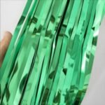ستارة فويل أخضر لتزيين الحفلات والخلفيات التصويرية – Green Tinsel Curtain Backdrop Foil Fringe Decoration