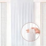 ستارة فويل بيضاء لتزيين الحفلات والخلفيات التصويرية – White Tinsel Curtain Backdrop Foil Fringe Decoration