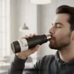 زجاجة مياه حرارية ستانلس ستيل سبورت بحزام حمل لسهولة الاستخدام